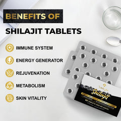 Santegra Shilajit tablets blister pack demonstrates portable daily use.