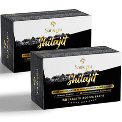 Santegra Shilajit tablets bottle front view for easy daily supplementation.