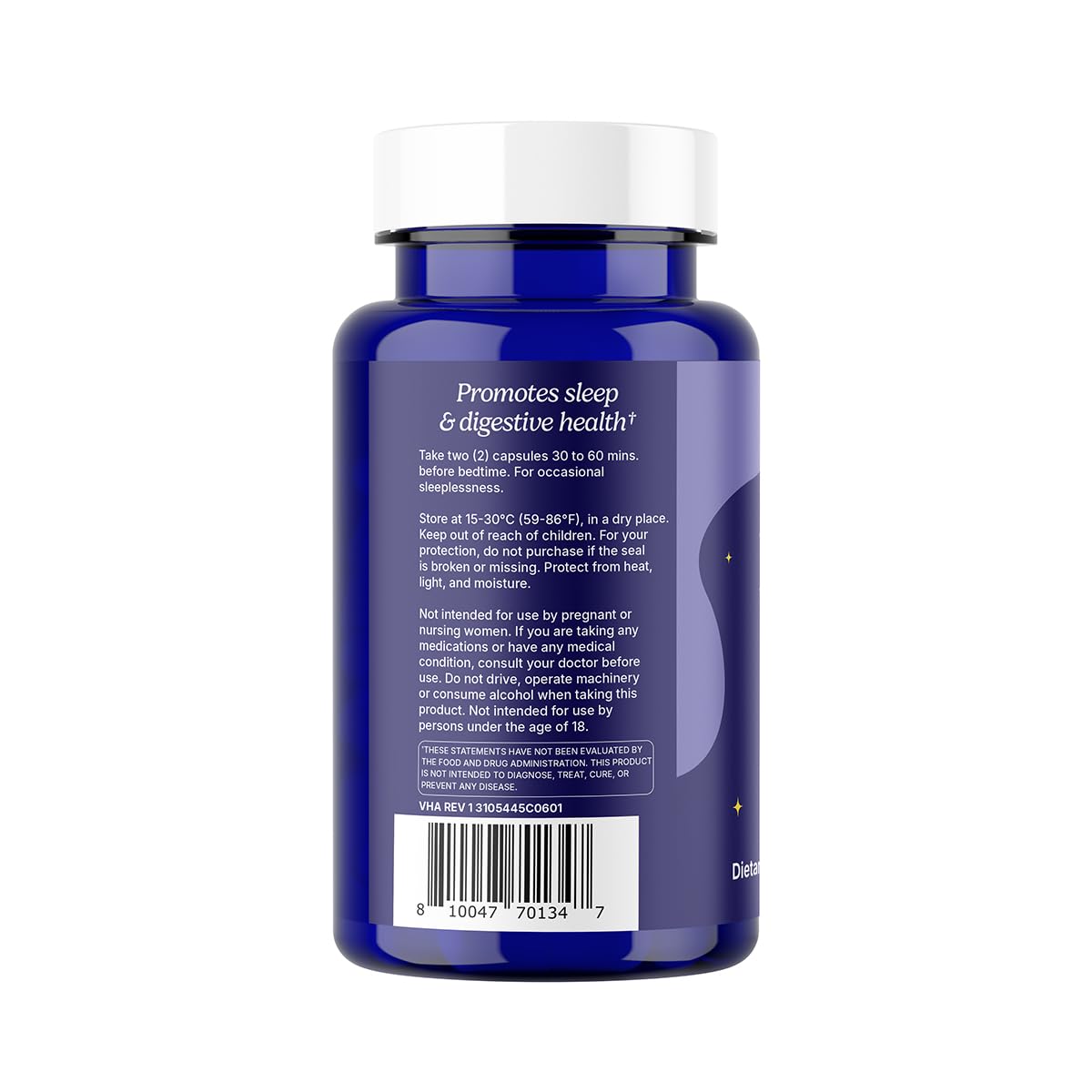 Santo Remedio Buenas Noches vegetarian capsules arranged for daily use.