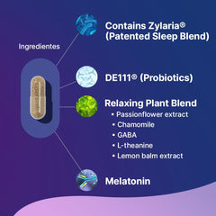 Santo Remedio Buenas Noches Zylaria blend on bottle label signaling sleep support.