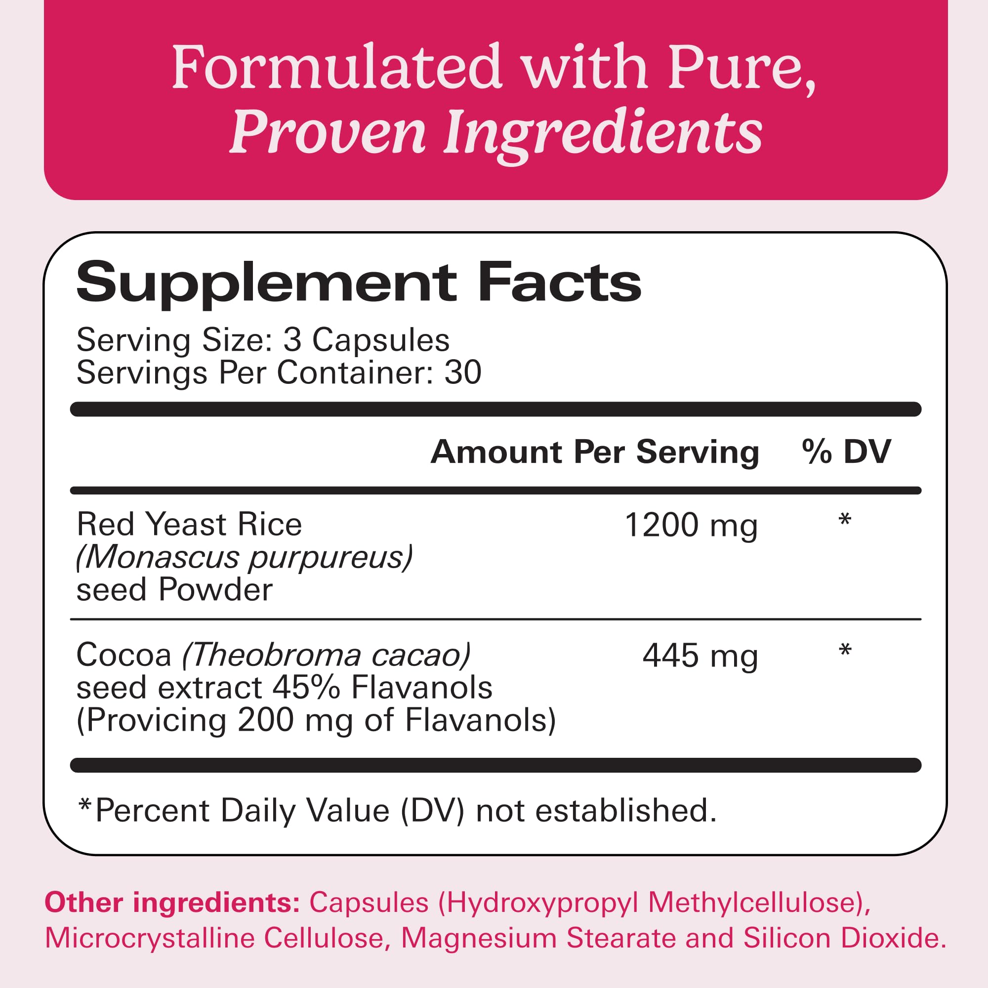 Close-up of Santo Remedio Cholesterol Plus capsules showing cocoa notes for routine use