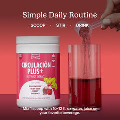 Santo Remedio Circulation Plus vegan formula label on packaging.