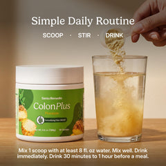 Pineapple-fruit beside Santo Remedio Colon Plus to highlight flavor