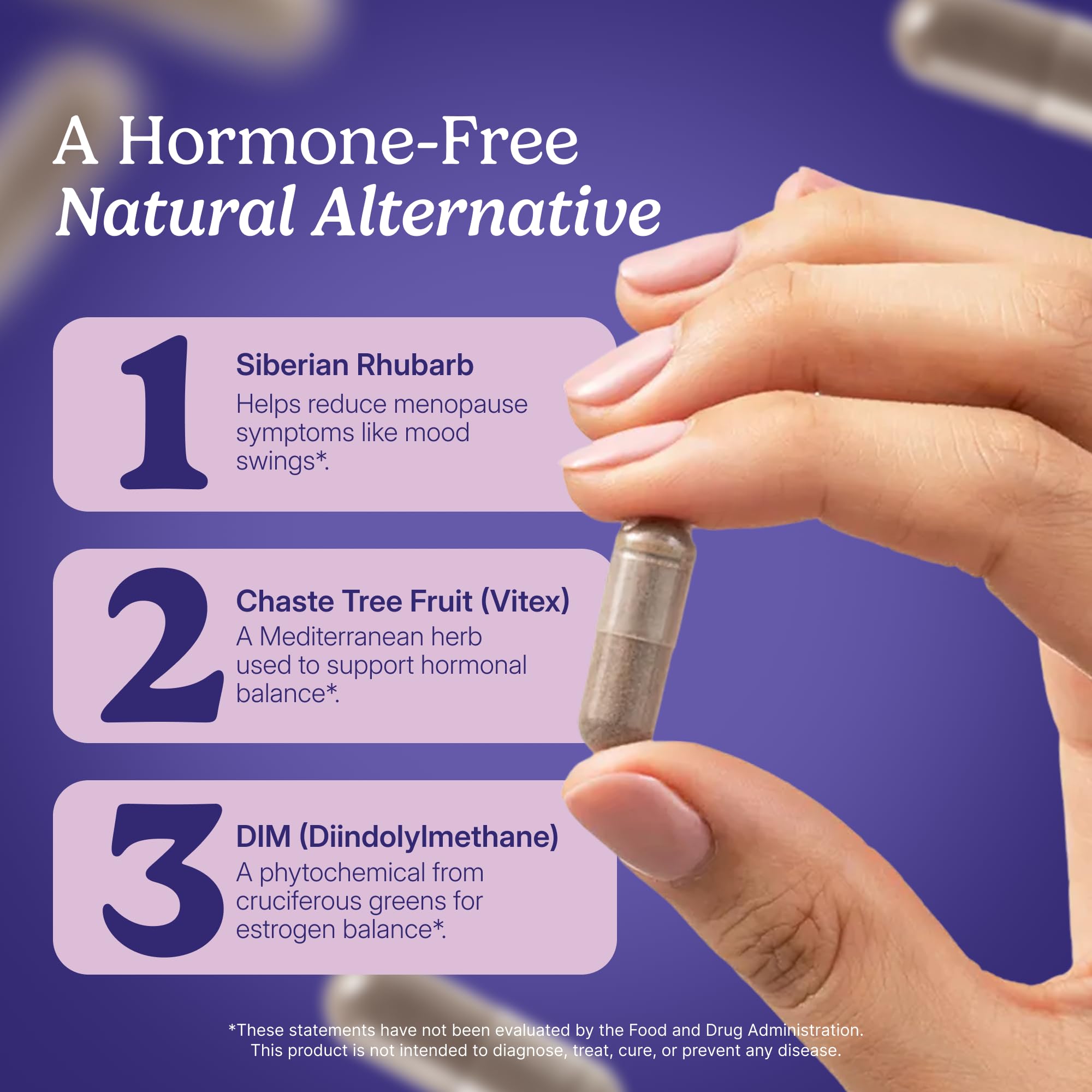 Chaste Tree component shown with Santo Remedio capsules for menopause support