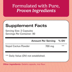 Santo Remedio Nopal capsules being poured for easy daily supplementation.