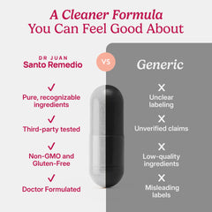 Santo Remedio Nopal bottle illustrated as doctor-formulated quality.