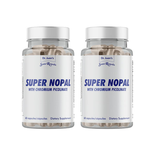 Santo Remedio Super Nopal bottle with capsules for daily wellness support