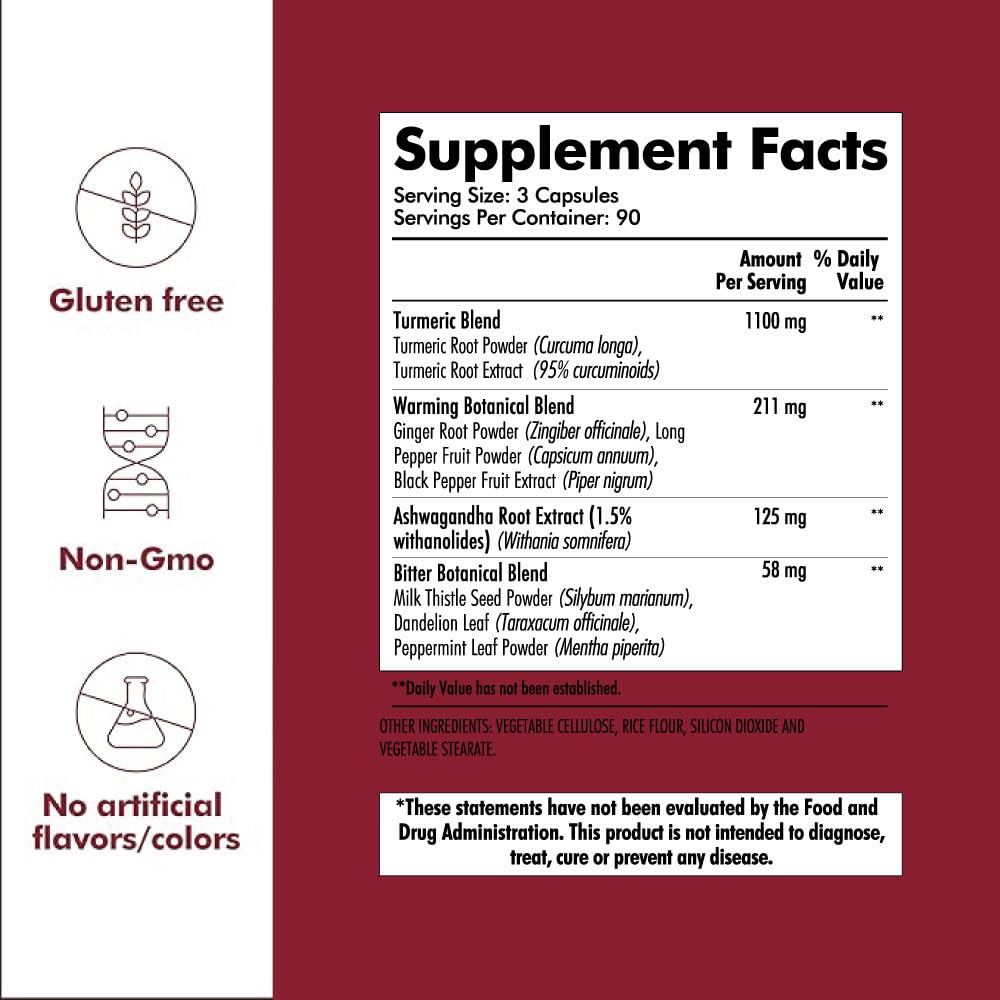 Santo Remedio Turmeric capsules pile for 90 servings
