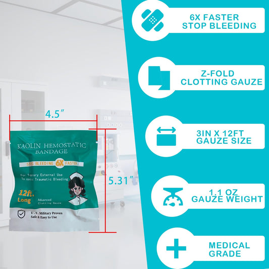 Sapbontchi Bleed Stop Kit with combat gauze, ready for on-the-go emergencies.