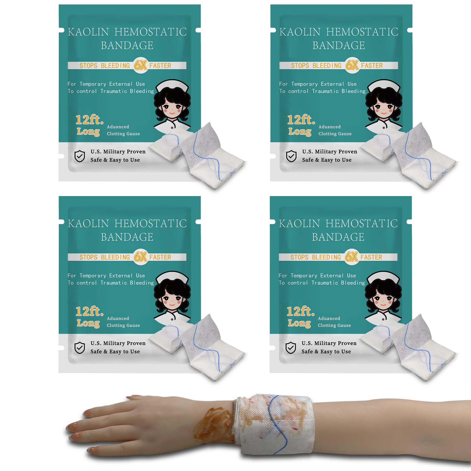 Sapbontchi Quick Clot Gauze front view for rapid response
