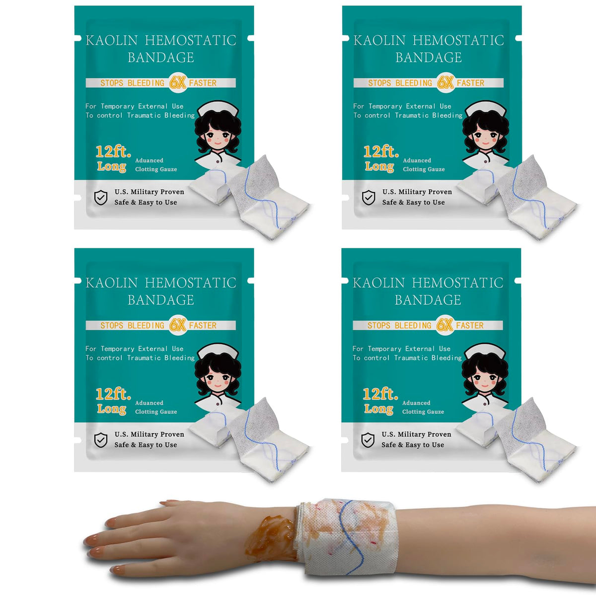 Sapbontchi Quick Clot Gauze front view for rapid response