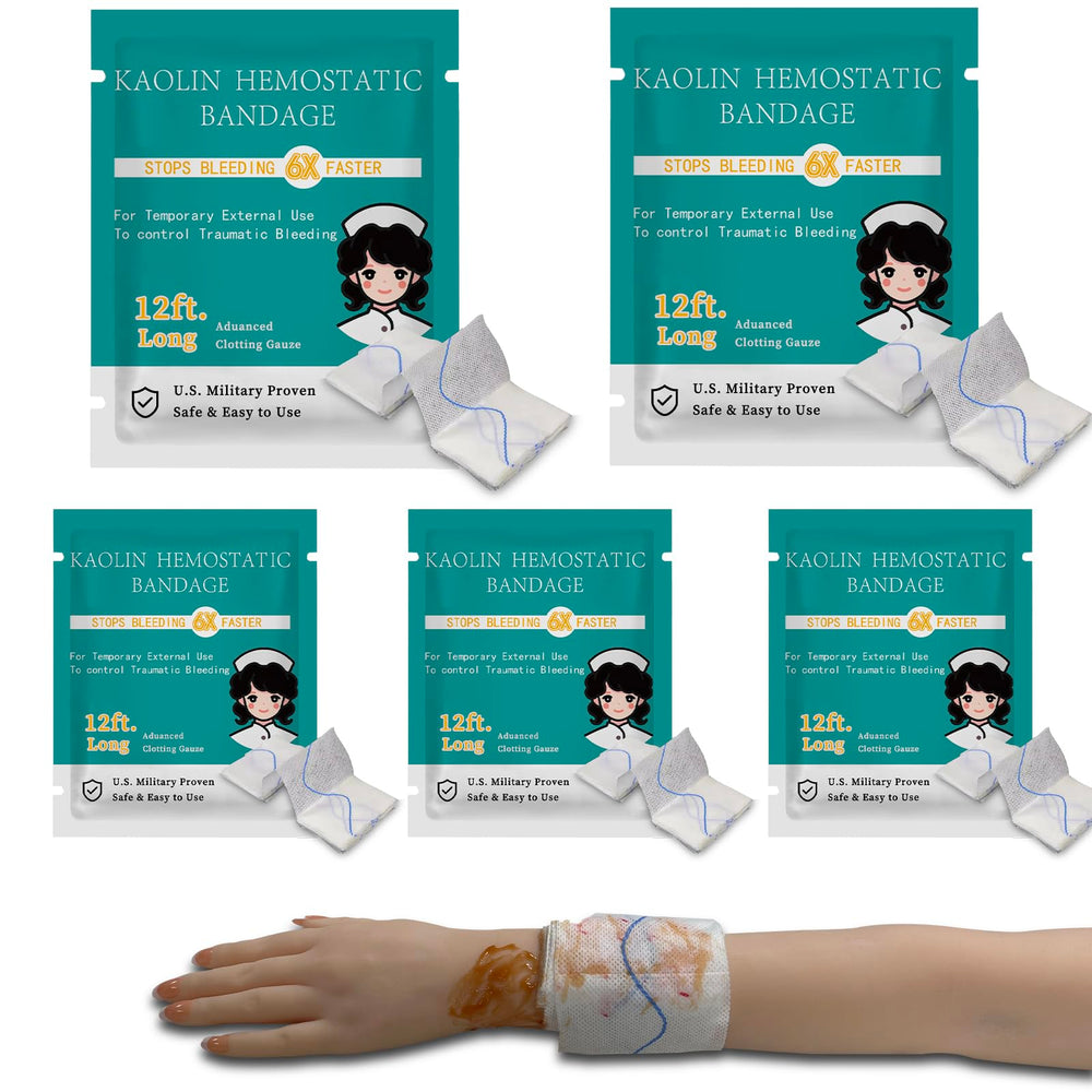 Sapbontchi Quick Clot Gauze packaging ready for field use.