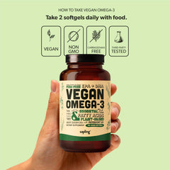 Sapling Omega-3 US-grown algae highlights domestic production and purity control.