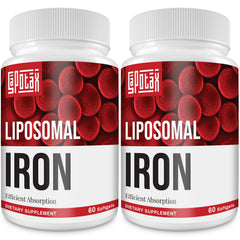 Sapotax Liposomal Fe Iron Softgel bottle closeup for easy daily iron support.