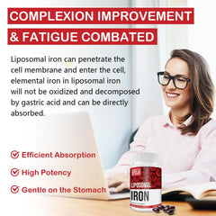 Sapotax Liposomal Fe Iron Softgel close-up of softgel for smooth swallowing.