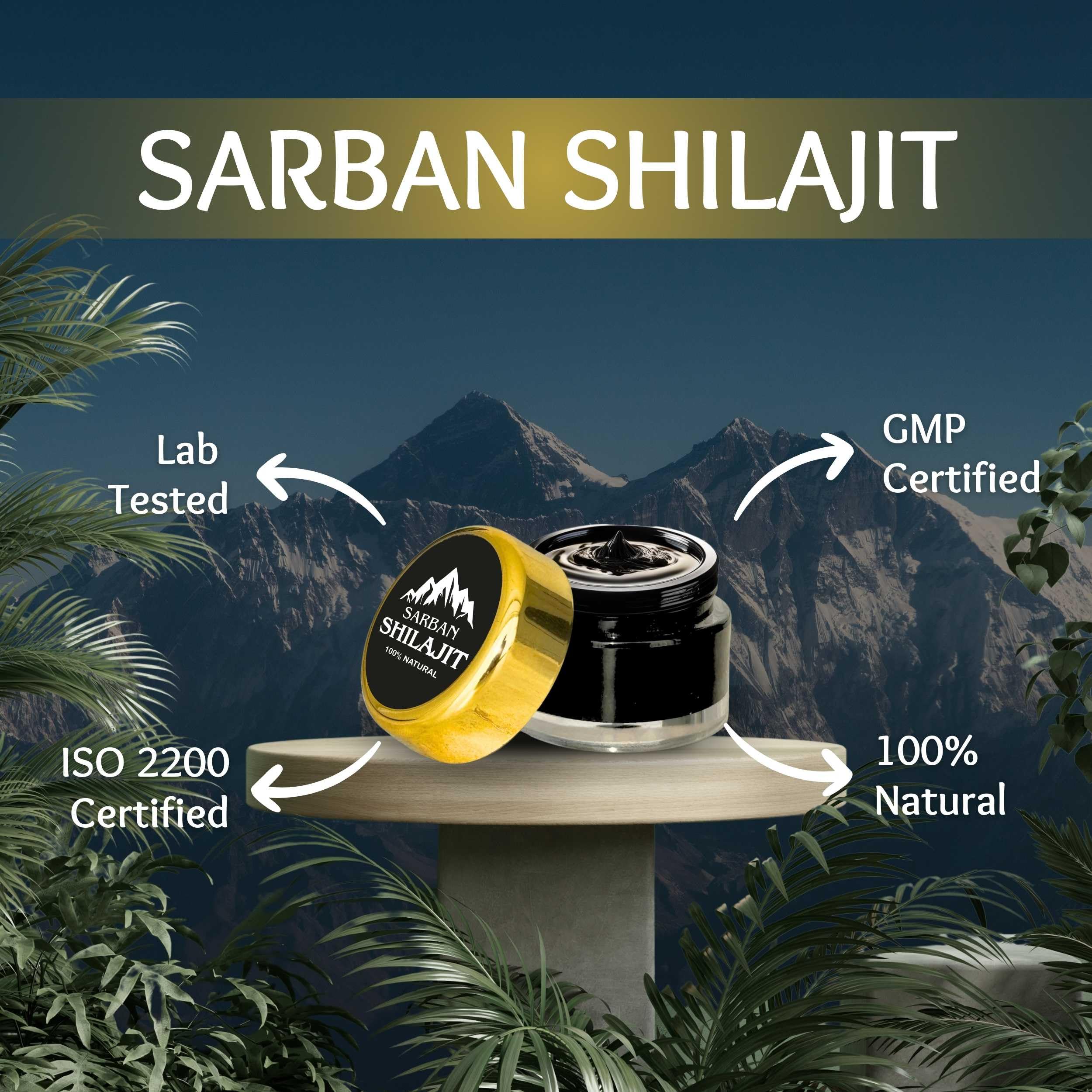 Stirred into warm milk for a comforting daily ritual with Sarban Shilajit.