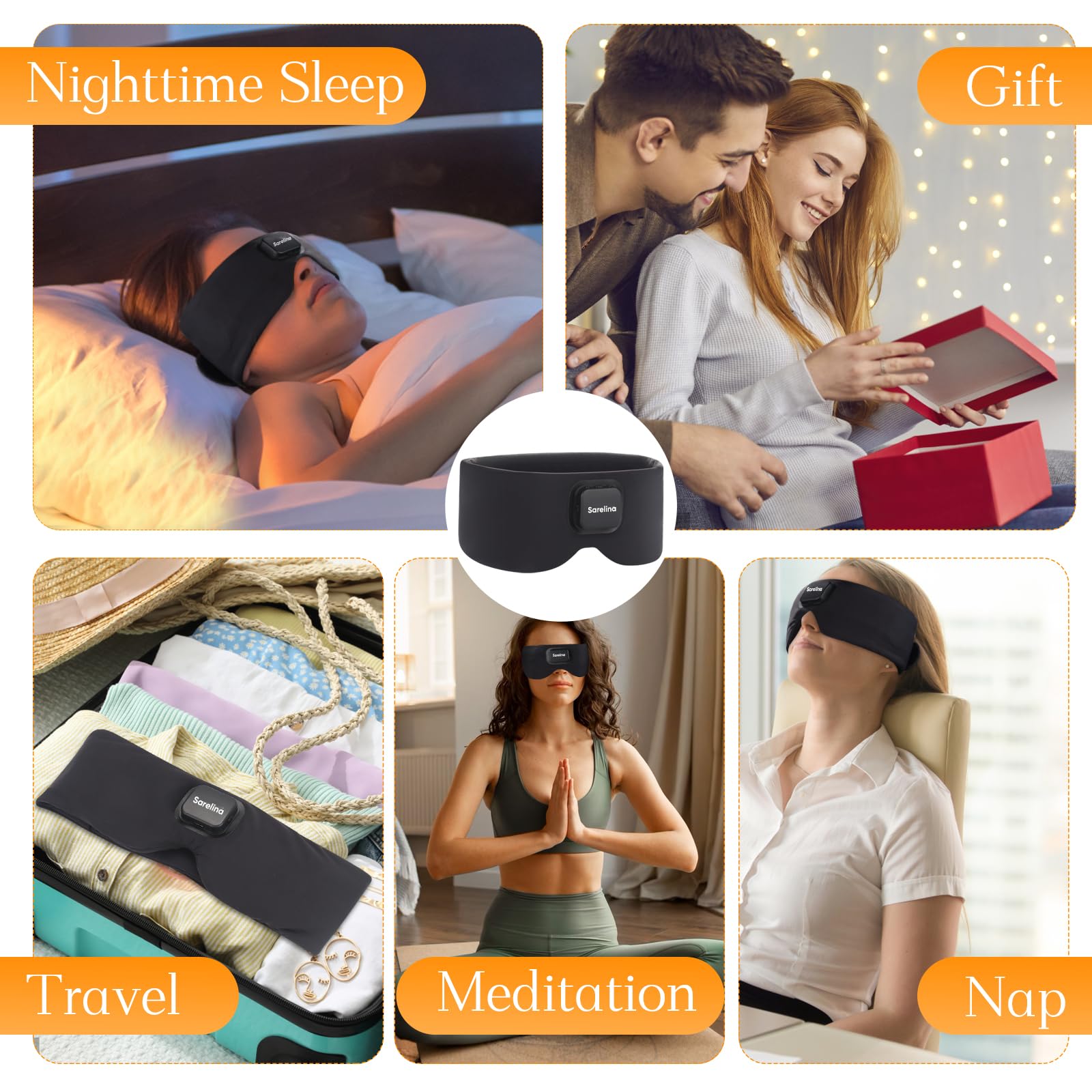 Sarelina light-blocking ergonomic design for side sleepers