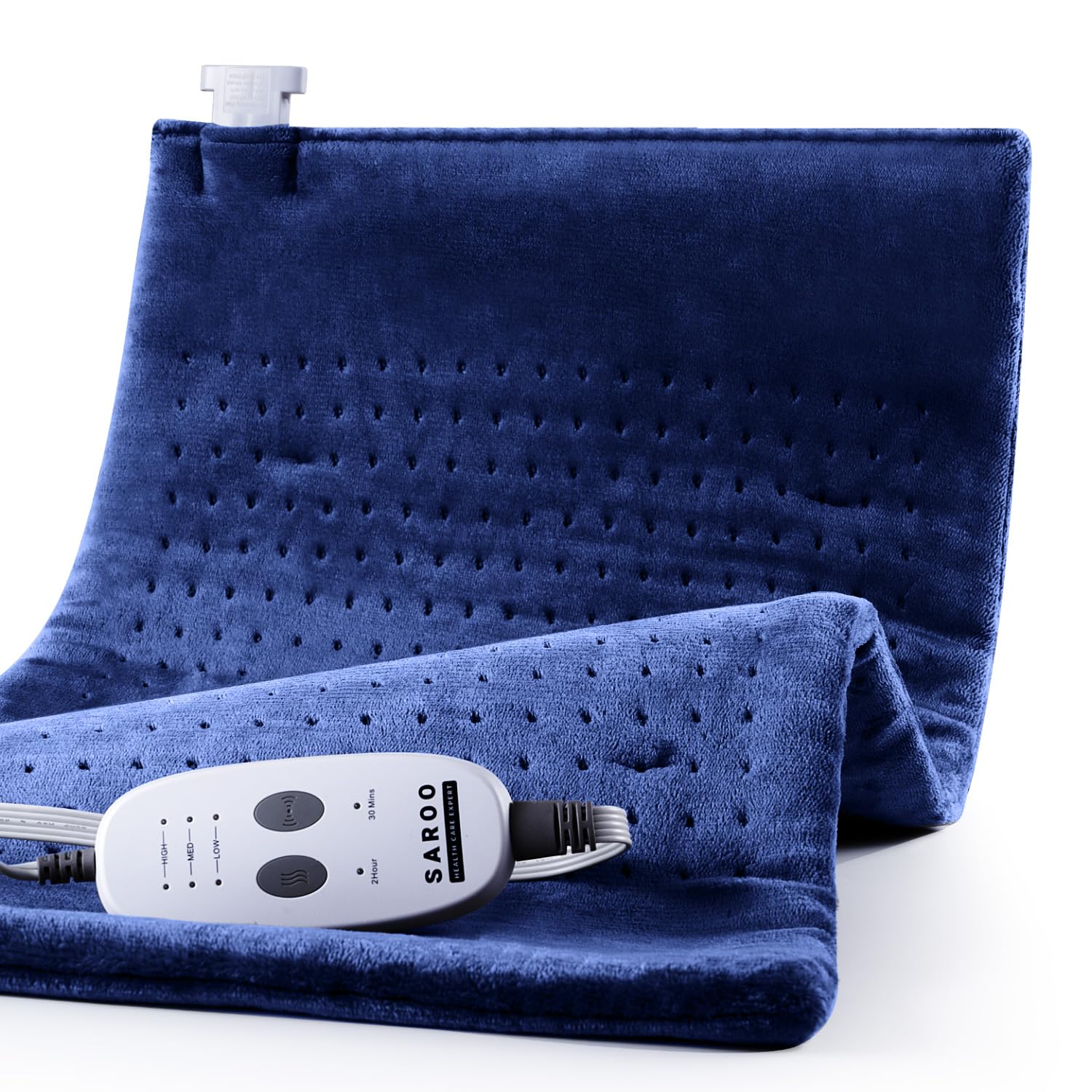 SAROO back heating pad for neck and shoulders with 20 by 24 inch coverage