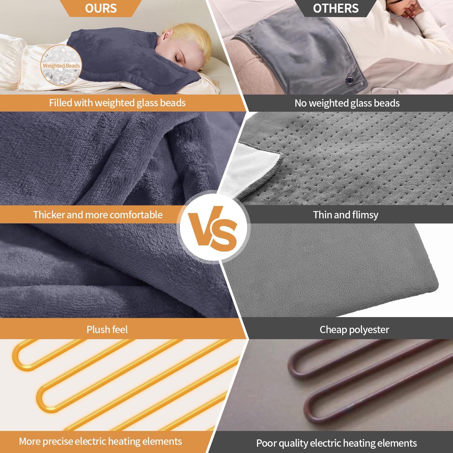 SAROO four-heat settings let you customize comfort.