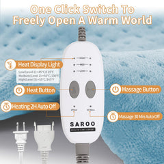 SAROO heating pad weighted beads enhance body contouring during heat therapy.