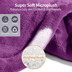SAROO weighted beads detail shows even heat distribution and hug-like fit
