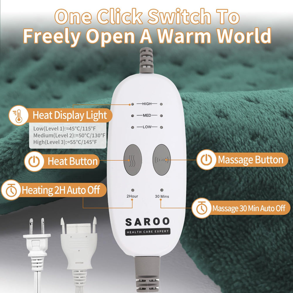 SAROO extra-long 10-foot cord enables flexible placement.