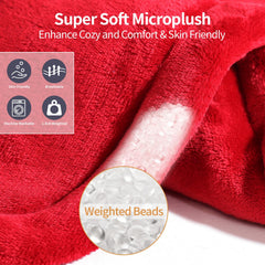 SAROO weighted beads distribute heat evenly for a comforting neck-shoulder hug.