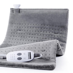 SAROO heating pad front view showing full back and shoulder coverage