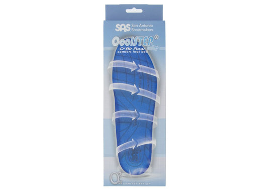 SAS Cool Step footbed reinforced heel for added stability.