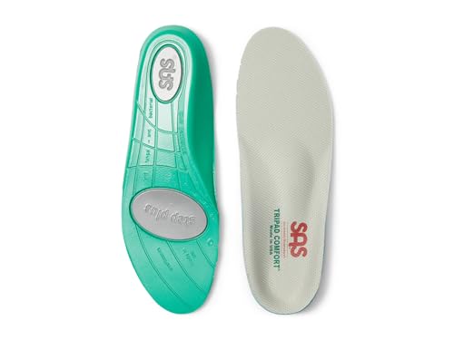 SAS Step Plus Comfort Insole heel cup stabilizes the heel for improved alignment.