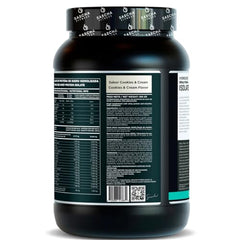 SASCHA FITNESS Cookies and Cream flavor powder ready for a delicious shake.