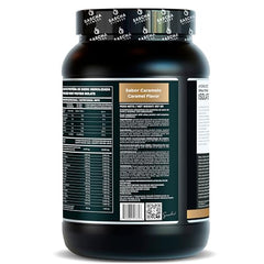 SASCHA FITNESS protein powder label emphasizing digestive enzymes for easier digestion