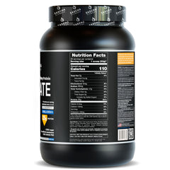 SASCHA FITNESS powder being stirred with visible digestive enzymes for smoother digestion.