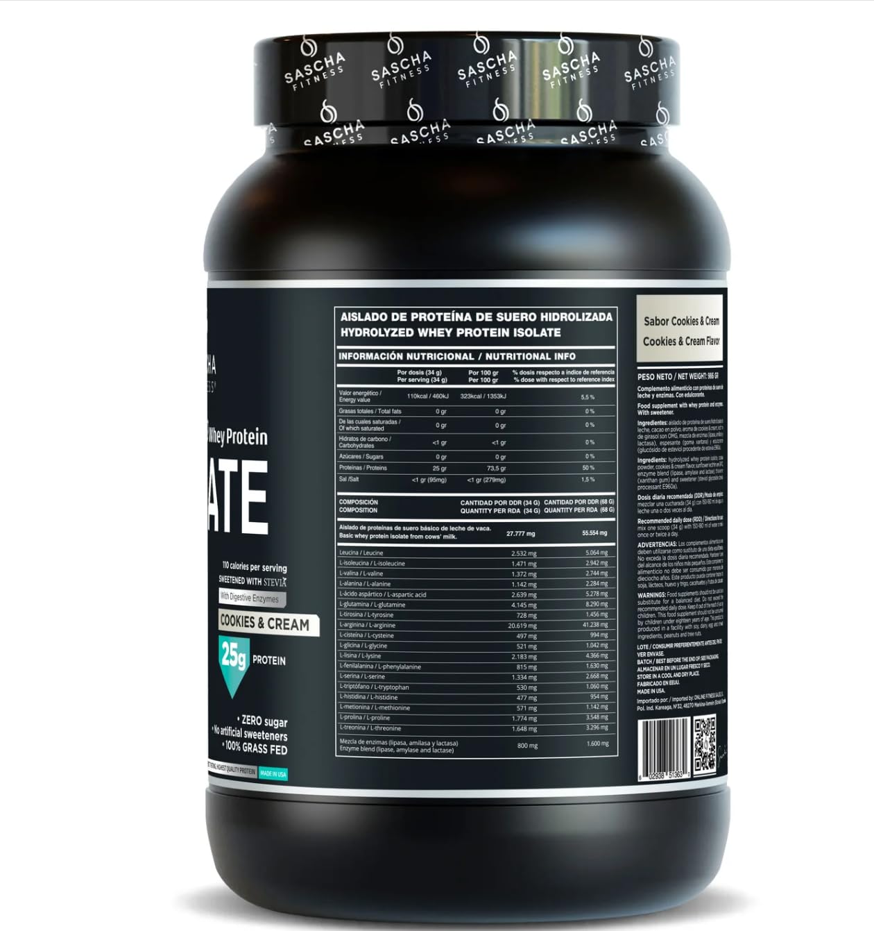 Zero-carb, sugar-free protein packaging supports lean goals.