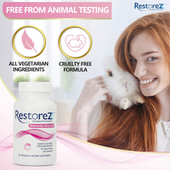Open bottle cap of RestoreZ Sleep signaling quick nightly access.