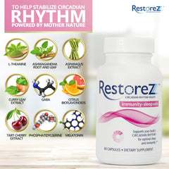 Box interior view of RestoreZ Sleep packaging for convenient storage.