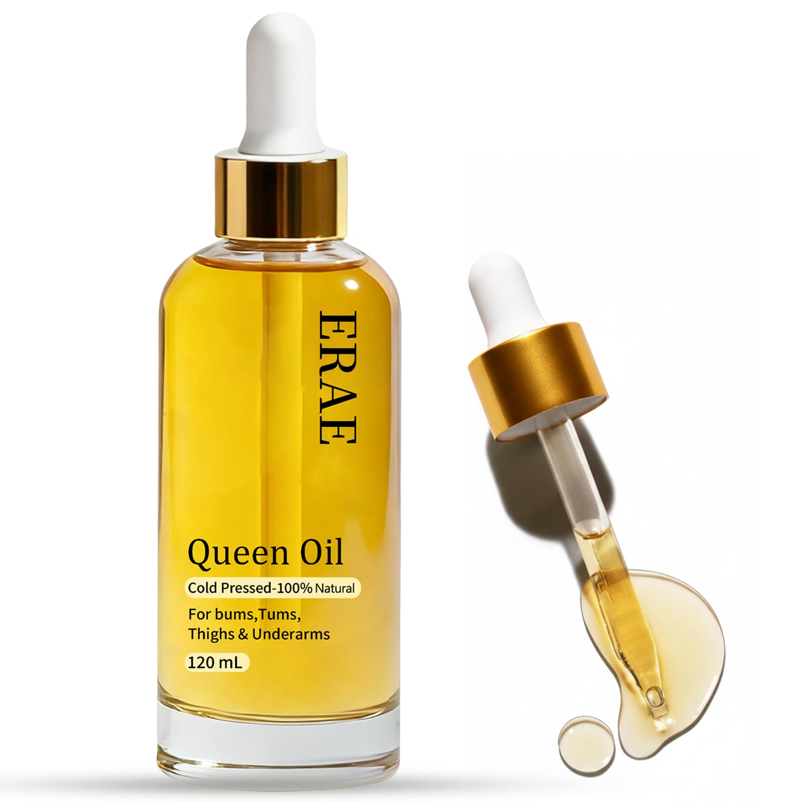 Savari Erae Queen Oil bottle close-up showing silky texture for dry skin nourishment