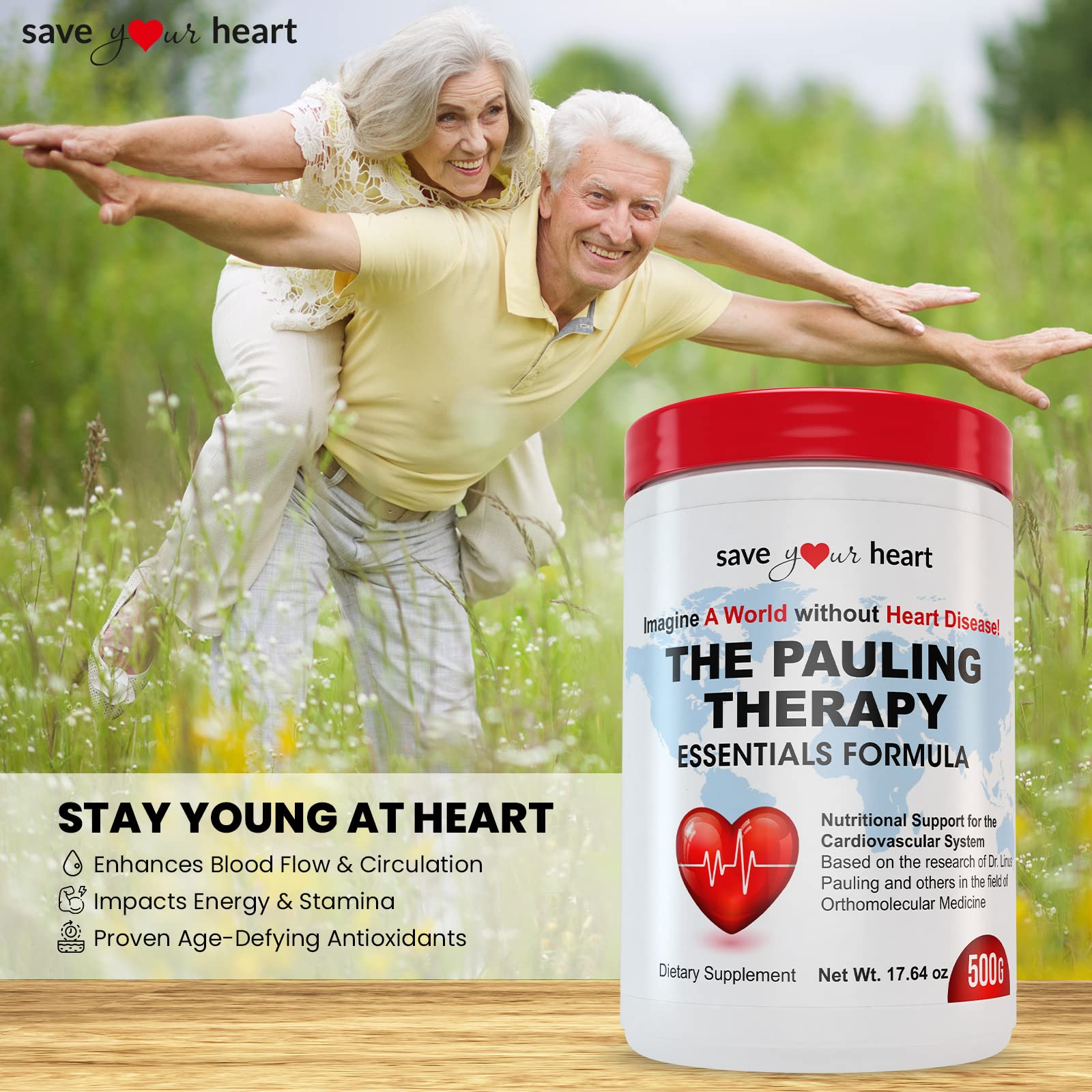 A ready to drink mix of SAVE YOUR HEART PTEF in a glass