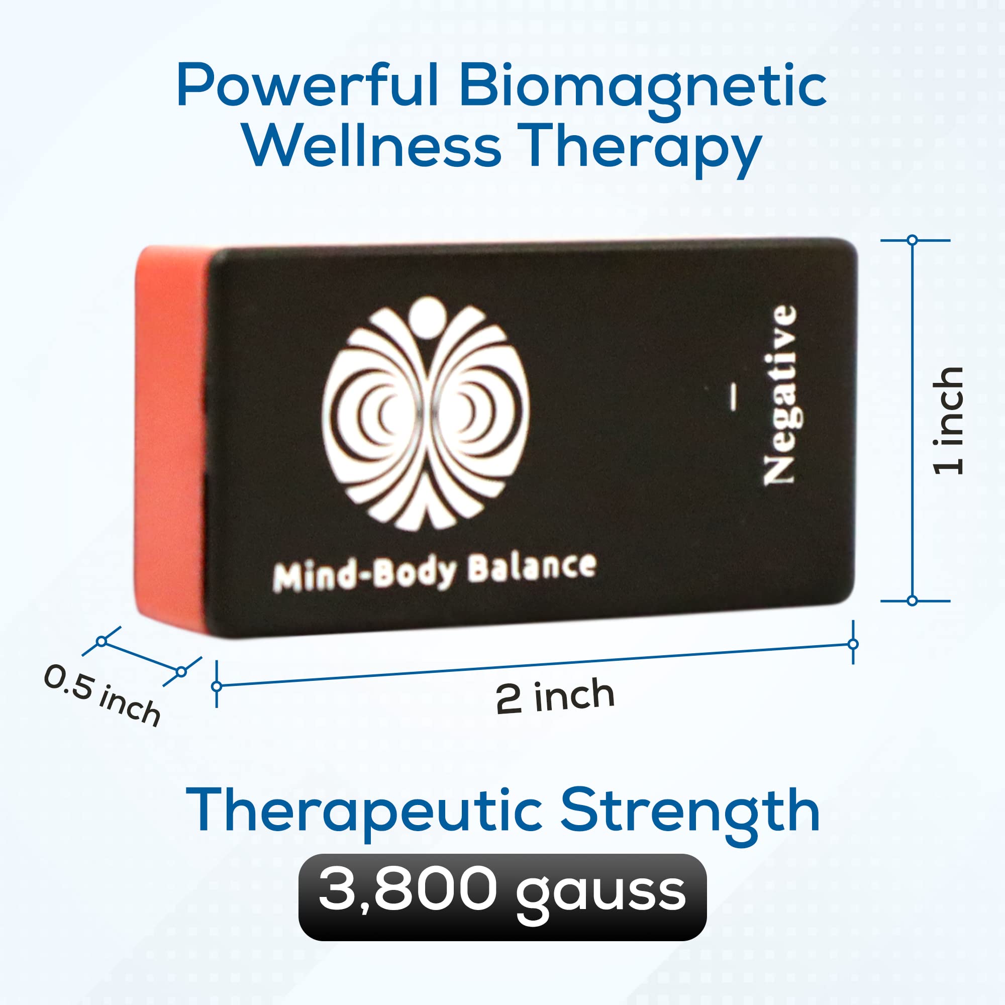 SaveMeMagnets six magnets display, 3,800 Gauss for targeted relaxation sessions.