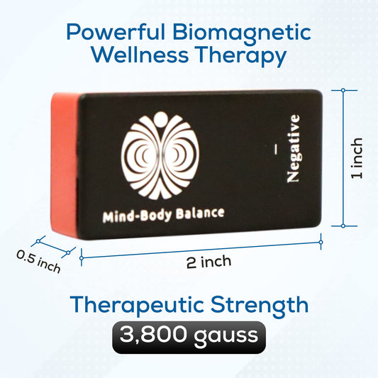SaveMeMagnets six magnets display, 3,800 Gauss for targeted relaxation sessions.