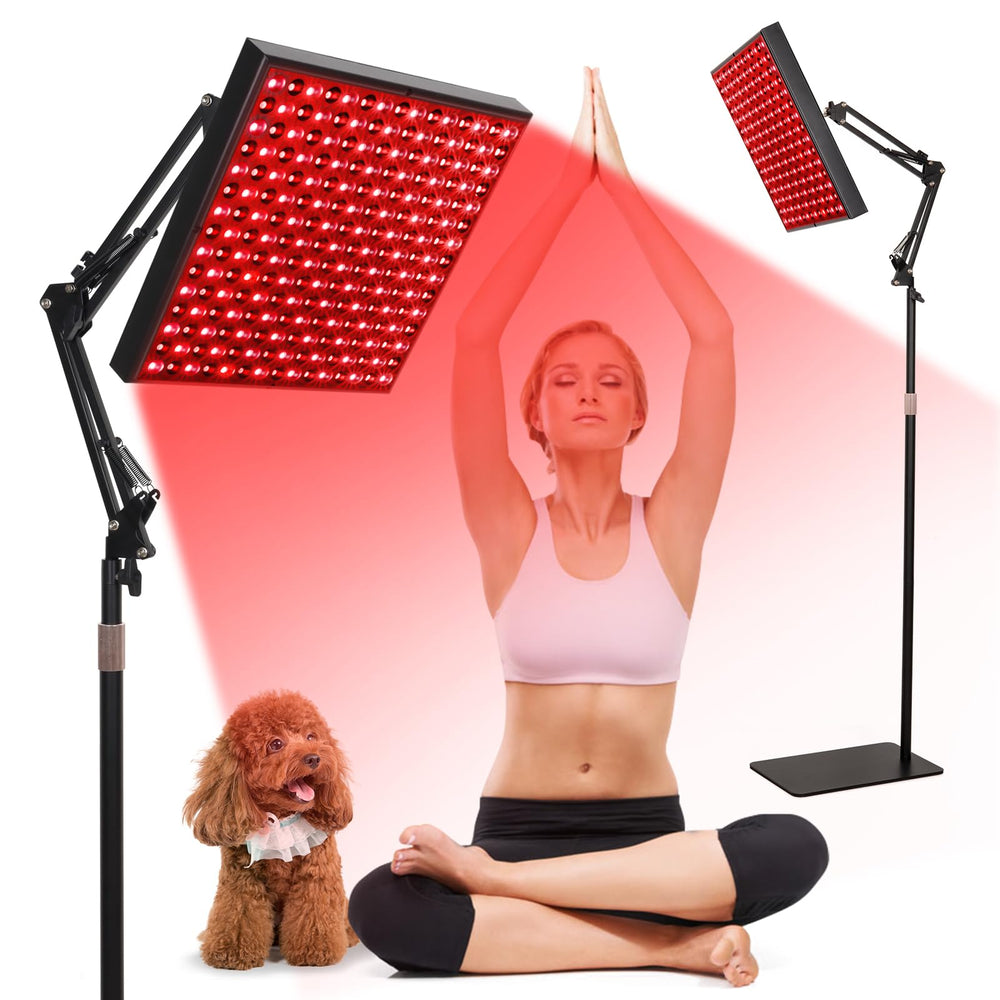 SAVILER 12.2-inch square red light panel, front view, supports skin vitality and relaxation.