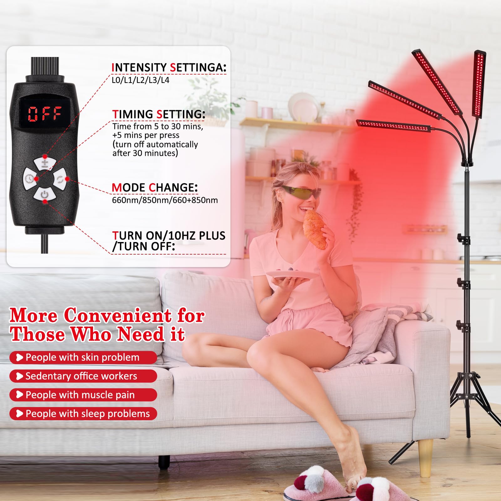 SAVILER 660nm mode may support collagen production for smoother skin