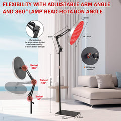 Saviler adjustable stand height for comfortable positioning from floor to chest height.