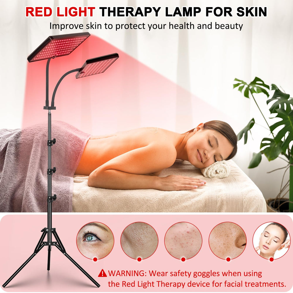 SAVILER dual red and near-infrared lamps setup for versatile sessions