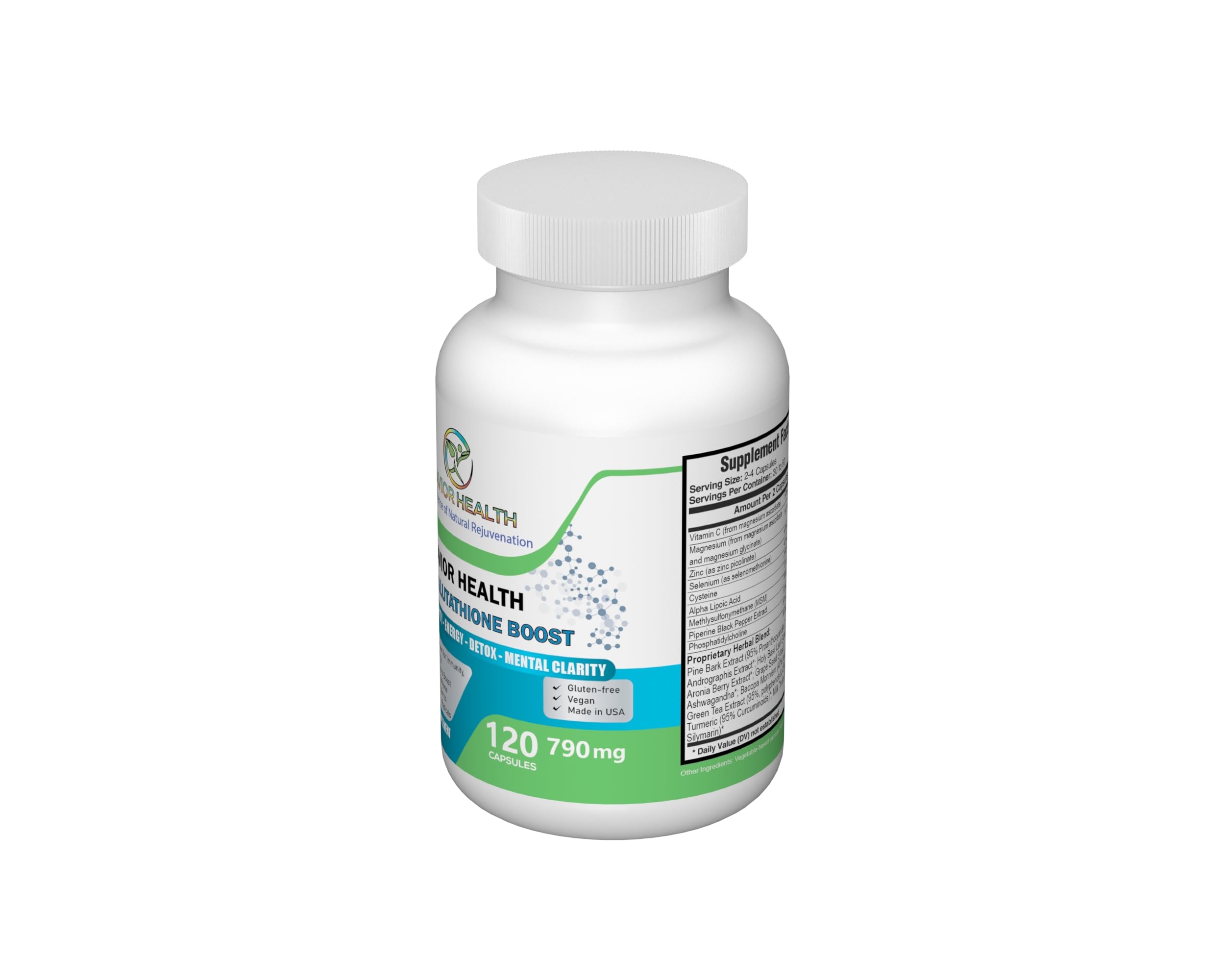 Savior Health green tea and pine bark extracts highlighting antioxidant polyphenols.
