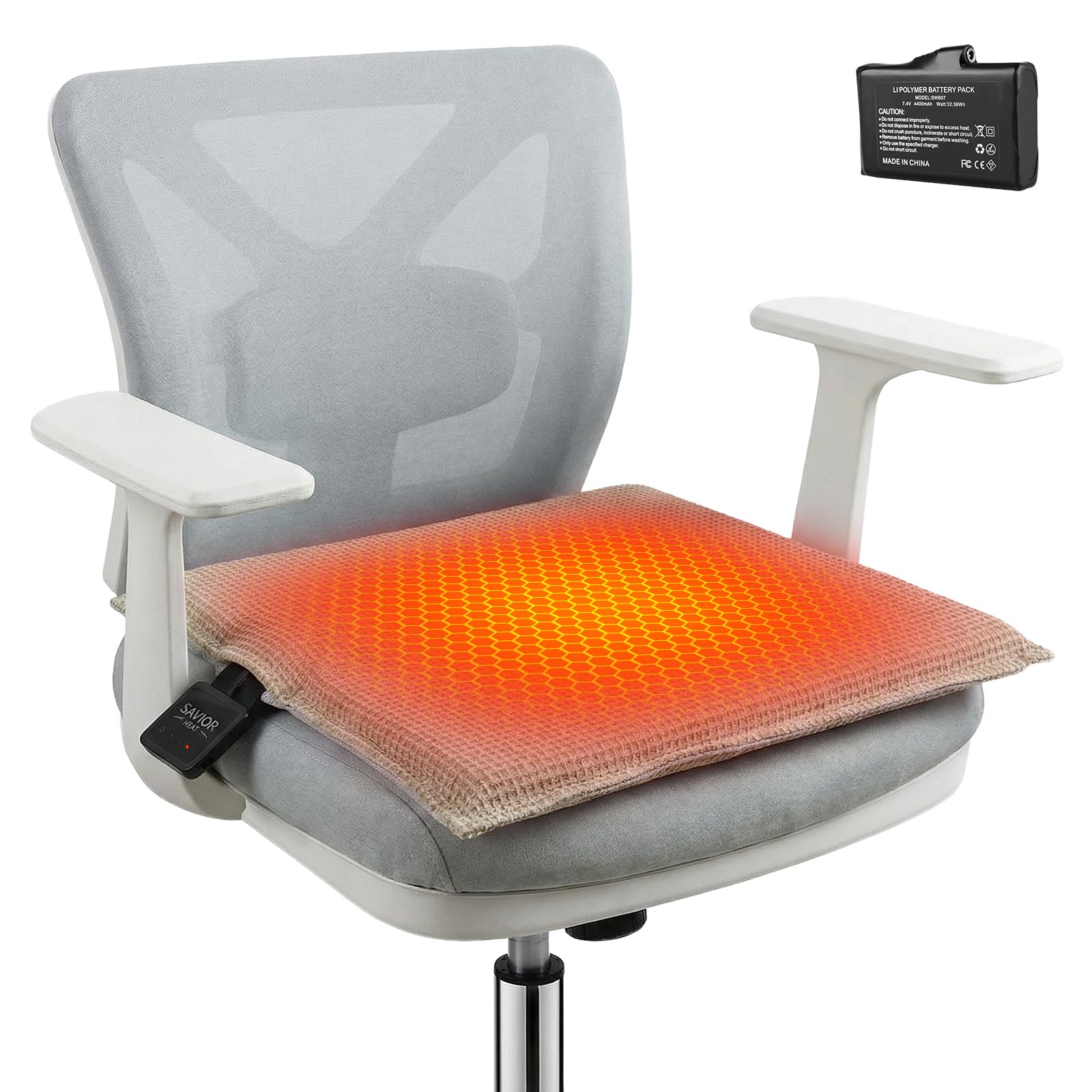 Savior Heat seat cushion with water washed fabric for soft daily comfort.