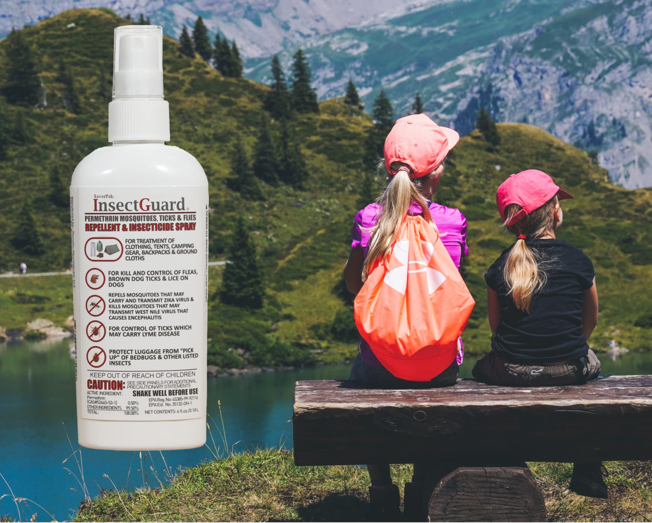 SavPak InsectGuard-treated mosquito netting and tent for outdoor use
