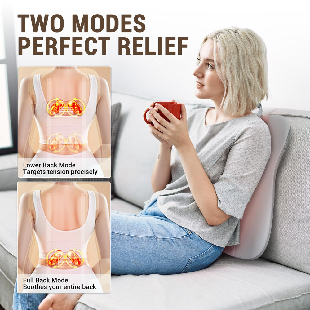 SavvyMate targeted heat therapy soothes lower back and neck during sessions