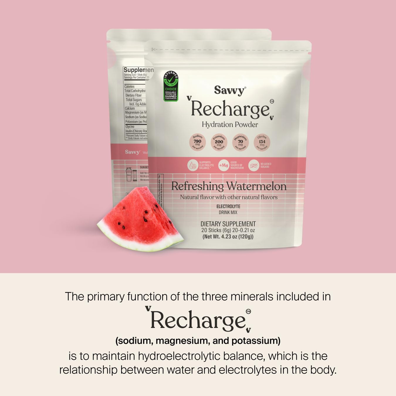 Savvy Recharge no sugar monk fruit blend with natural sweetener.