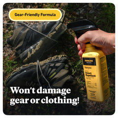 Sawyer Permethrin on shoes and socks protecting hikers from pests
